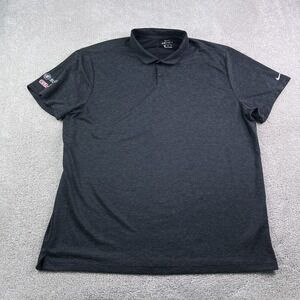 Nike Polo Shirt Mens 2XL XXL Grey GMC Buick Logo Performance Golf Short Sleeve